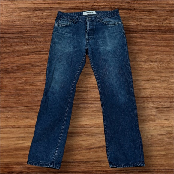 SIMON MILLER Mens Dark Wash Straight Leg Denim‎ Jeans Size 32L Made in USA - Picture 2 of 11